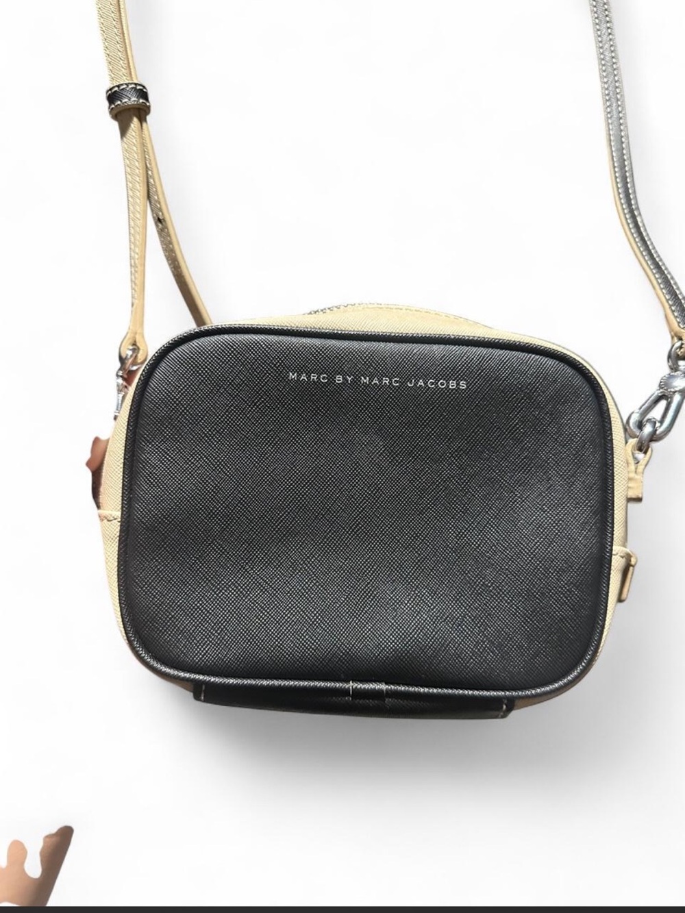 Marc by Marc Jacobs Black and Cream Two-Tone Crossbody Bag